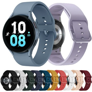 適用於三星Galaxy Watch classic 5 pro的矽膠運動錶帶 7 6 5 4 錶帶 手鐲 腕帶