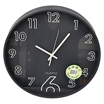 WE CHAMP 靜音掛鐘 金屬+ABS樹脂  數字藝術家