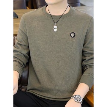 男士長袖t恤潮流秋季體恤打底衫衛衣秋衣男秋冬裝上衣服外穿圓領T