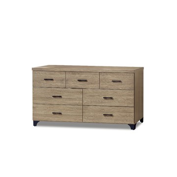 ASSARI-貝拉灰橡色七斗櫃(寬150x深48x高78cm)