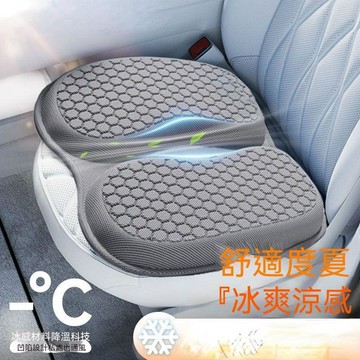 【臺灣出貨】E路馳汽車坐墊單片四季通用凝膠椅墊蜂窩屁屁墊座墊冰涼墊辦公椅