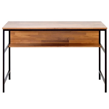 《HOPMA》工業風雙層工作桌 台灣製造 電腦桌 辦公桌 書桌-拼版柚木