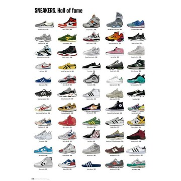 『潮鞋名人堂』 SNEAKERS HALL OF FAME 每個鞋頭都該有一張的海報 居家裝飾 牆壁裝飾