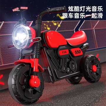 新款兒童滑行摩托車1-3歲三輪車燈光音樂滑滑車可坐摩托玩具車