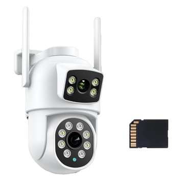 DTAudio 聆翔 雙鏡頭WiFi攝影機 600萬像素 旋轉鏡頭 含128GB記憶卡  1組  IPC-A02B1