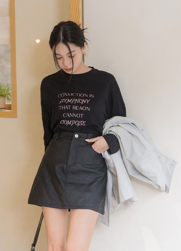 小清新撞色棉T