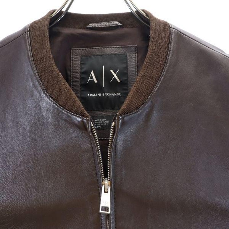 ARMANI EXCHANGE ジャケット M ブラウン系 牛革-