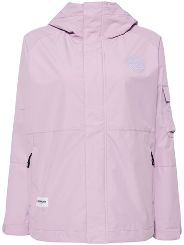 CHOCOOLATE - logo-appliqué hooded jacket - women - Polyester - XS - Pink