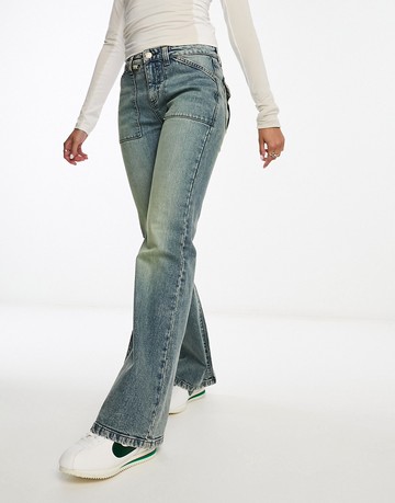 Cotton: On stretch bootleg jean in blue