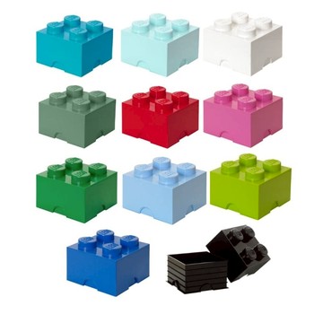 LEGO樂高四凸收納盒 (多色可選) 粉色