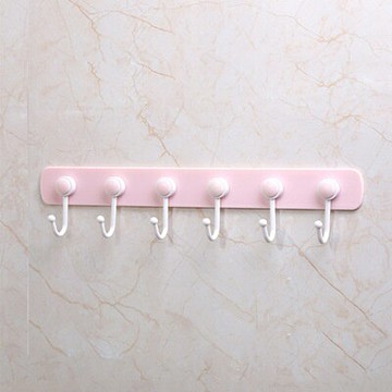 強力門後掛勾 連牌掛勾 試衣間掛勾 免打孔 連排六勾 耐重