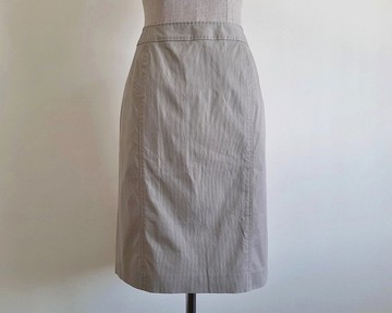 GERARD DAREL 復古米色純棉直筒高腰鉛筆裙 M 碼 28 腰圍