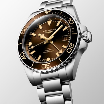 LONGINES 浪琴 HydroConquest 深海征服者 GMT 陶瓷潛水機械錶-41mm L3.790.4.66.6