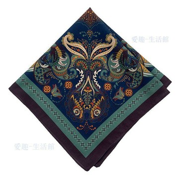 【臺灣-出貨】純棉美式復古方巾男士圍脖頭巾嘻哈日系領巾歐美摩托騎行哈雷面巾065N
