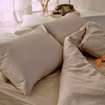 ROZZ 100%天絲60支床包四件組—伯爵奶茶 - 雙人加大