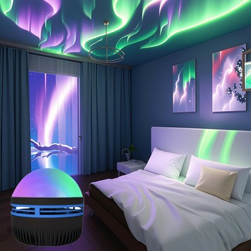 星空燈北極光LED投影燈小夜燈氛圍燈小魔球節日燈水波紋床頭燈