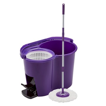 Supamop 好神拖 輕巧腳踩旋轉拖組  脫水桶45 x 29 x 30cm + 拖把架124cm + 布盤直徑39cm  1組