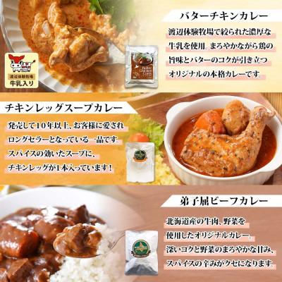 ふるさと納税 弟子屈町 カレー5種食べ比べセット計5個 バターチキン・チキンレッグスープ・ビーフ・ポーク・牛すじ 1446