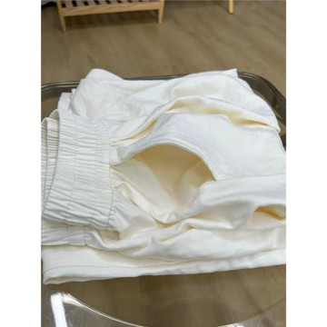 2025女夏季奶芙高腰山本褲新款冰絲肌理早秋慵懶風薄款休閑闊腿褲