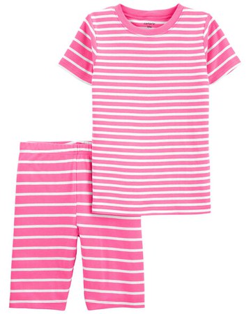Kid 2-Piece Striped 100% Snug Fit Cotton PJs