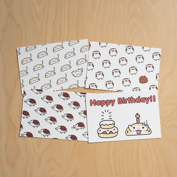 刺蝟圖案 明信片/心意卡/生日卡