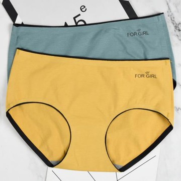 無痕一片式純棉內褲女士中腰石墨烯抗菌襠舒適大碼女生三角底褲