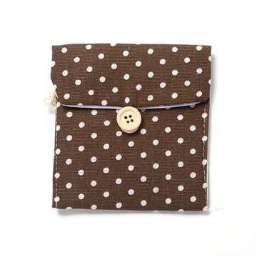 Storage Bags Polka Dot Cotton Linen Sanitary Pad Pouch Aunt
