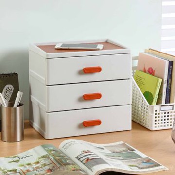 真心良品 KEYWAY聯府 暖拾桌上型收納盒-中款-1入