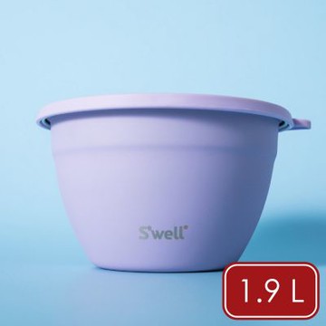 《S well》Kit醬料罐+防漏不鏽鋼沙拉碗-丁香紫1.9L-- swell 餐碗 便當盒 沙拉盆 不鏽鋼湯碗 不鏽鋼便當盒