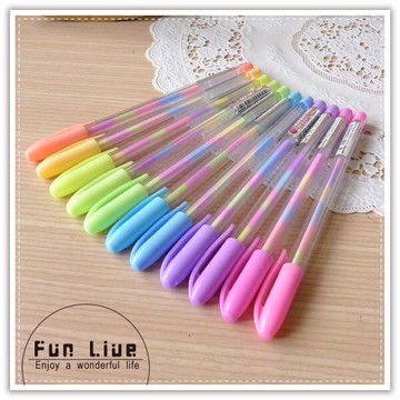 粉彩變色中性筆 黑紙用粉彩筆 螢光原子筆 中性原子筆 彩色原子筆 標記塗鴉筆 重點筆 變色筆