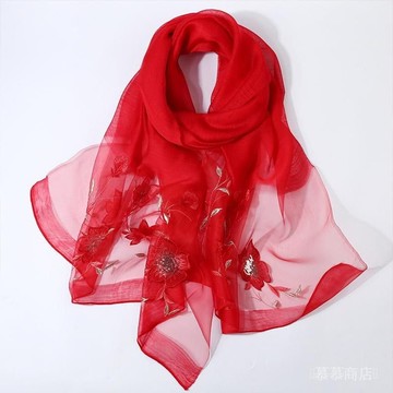 ✨可開發票#真絲圍巾女絲巾媽媽春鞦披肩高級感絲巾女2022新款夏季防曬紗巾#免運