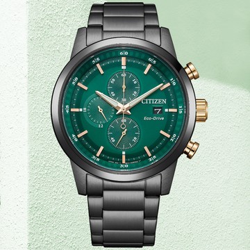 CITIZEN星辰 Chronograph系列 光動能計時腕錶 43mm / CA0746-85X