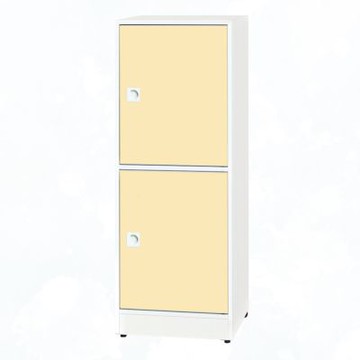 文創集-南亞塑鋼   皮尼 南亞塑鋼1.5尺雙開門內四格中高收納櫃-43.5x40x116cm免組