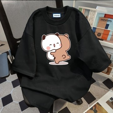 【重磅純棉】女生短袖 女生上衣  布布一二衣服 一二 布布 情侶衣 寬鬆衣服 男女情侶裝 短袖T恤 純棉上衣 大碼衣服