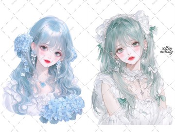 original sticker no.5659 人物貼紙 原創貼紙 人物貼紙 女孩貼紙 原創人物貼紙