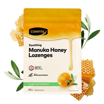 【Comvita_康維他】麥蘆卡蜂蜜潤喉糖(橄欖葉) 500g