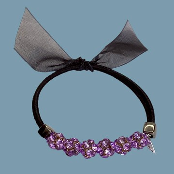 韓款水鉆球球發圈皮筋新款氣質頭繩皮套女扎馬尾優雅蕾絲發繩頭飾