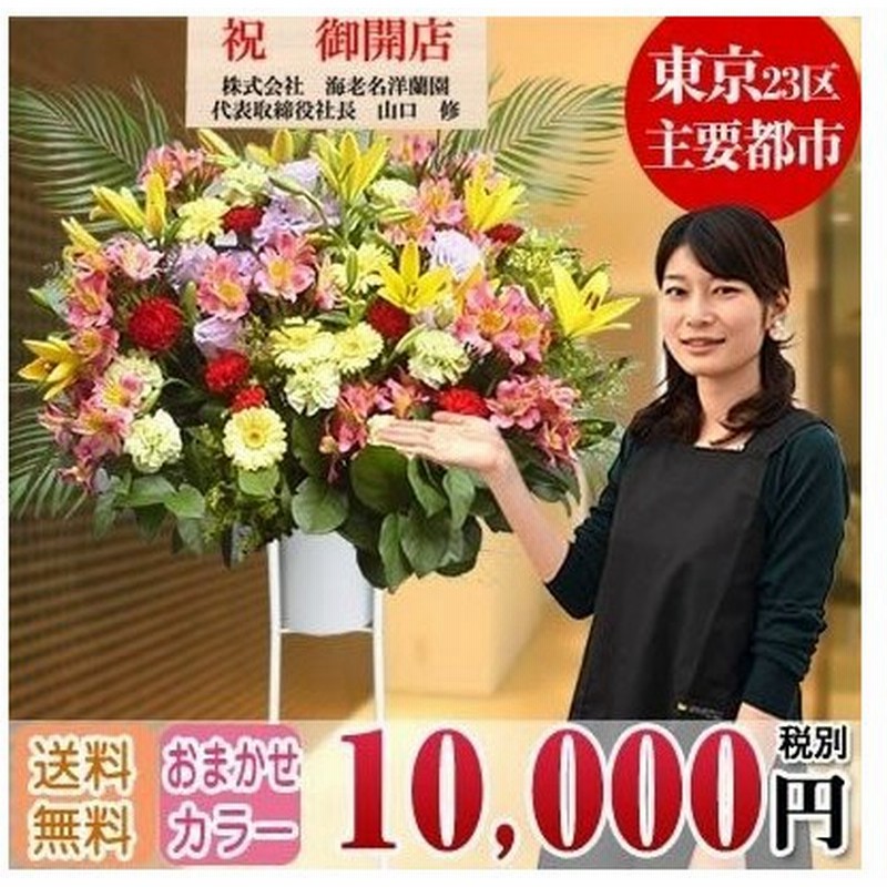 スタンド花 1段 花色おまかせ 10 000円 税別 180cm位 設置 回収無料 東京都 神奈川県 大阪府 札幌市 名古屋市 福岡市 お祝い 開店 開業 開院 花 Stde 通販 Lineポイント最大get Lineショッピング