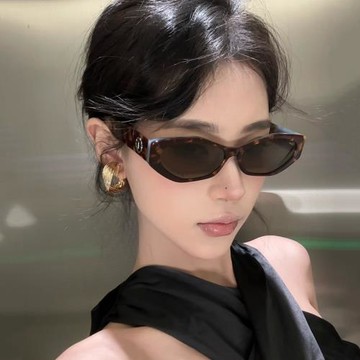貓眼墨鏡女2025新款高級感復古玳瑁茶色防紫外線近視太陽眼鏡
