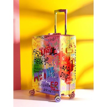 MAYER TRIP/美亞尚途涂鴉行李箱ins網紅新款男女拉桿密碼旅行箱潮