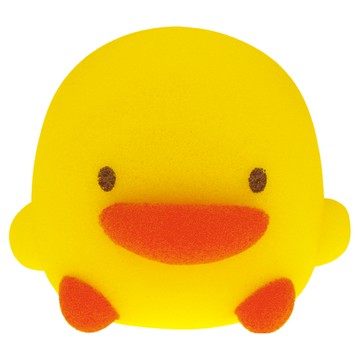 PiYOPiYO 黃色小鴨 小鴨造型沐浴海棉 - 材質柔軟 產生細緻泡沫  黃色  1個