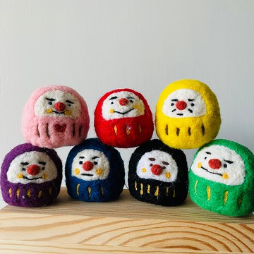 |哈哈羊毛氈| 許願達摩 (7款) | 吊飾/擺飾 / 007