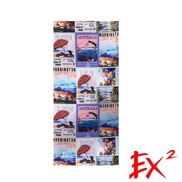 【EX2德國】快乾頭巾/圍脖『海灘照』665041 登山.戶外.露營.休閒.戶外.圍脖.圍巾.頭巾.防塵面罩.口罩