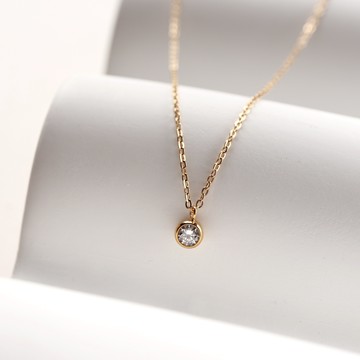 [快速出貨]送禮首選💗【MIESTILO】Must Have｜單鑽項鍊精緻禮盒組(銀/玫瑰金/金)