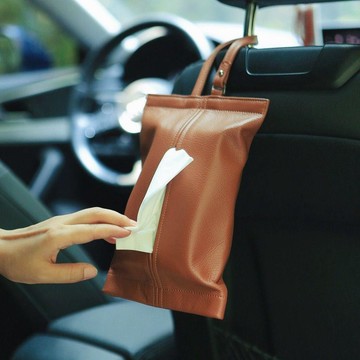 🥇隔日達出💎車載掛式高檔抽紙盒車用扶手箱紙巾盒洗臉巾收納袋高級感紙巾套