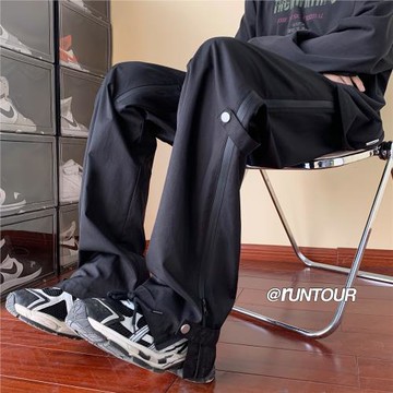 美式機能沖鋒褲男2024春秋新款休閑褲男款直筒運動褲男士傘兵褲潮