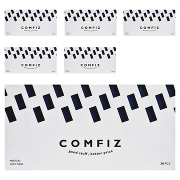 Comfiz 康菲 平面醫療口罩  30片  6盒  時尚藍