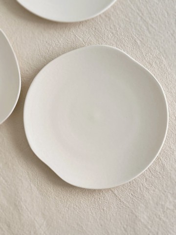 無光白 六吋切邊淺皿
