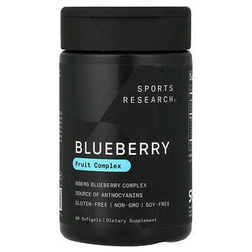 Sports Research, 藍莓精華，800 毫克，60 粒軟凝膠