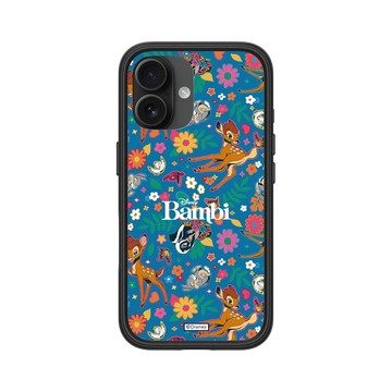 iPhone 16 Mod NX 黑 - 迪士尼-經典系列 Disney Classics - 小鹿斑比 Bambi - Flower Pattern